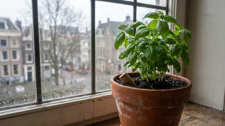 Stop au basilic qui fane en hiver : ce petit bouchon que peu de jardiniers utilisent change tout chez vous